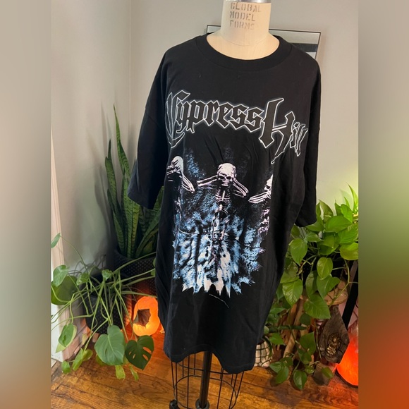 Vintage 1998 Cypress Hill IV Skeletons Band Tee Cotton T-shirt licensed Giant - Picture 5 of 7